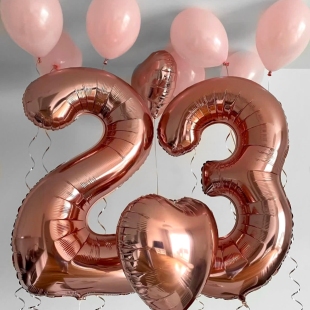 Набор шаров с гелием &laquo;Розовое сияние&raquo; фото