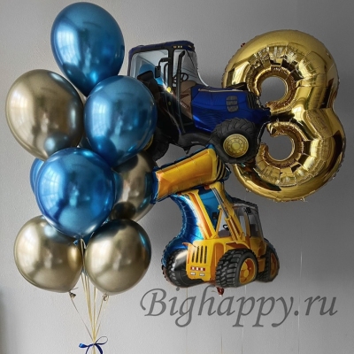 Воздушные шары с гелием «Юный строитель» фото