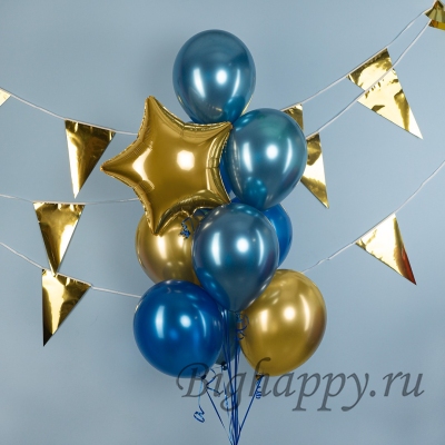 Гирлянда Золотые флажки