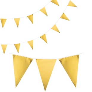 Гирлянда "Золотые флажки" фото