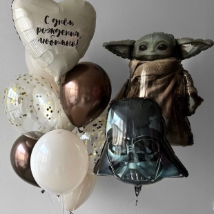 Набор воздушных шаров с гелием «Космическое Признание» фото