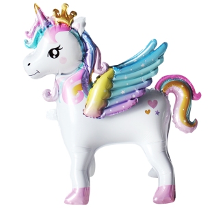 Объемный 3В шар &quot;Крылатый единорог&quot;, 66 см фото
