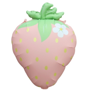 Фольгированный шар-фигура &laquo;Клубника розовая сатин&raquo; фото
