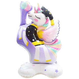 Фольгированный воздушный шар — фигура «Единорог Выпускник» фото