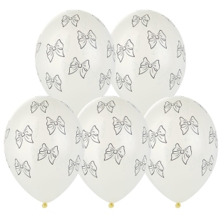 Латексный шар с гелием «Бантики» фото