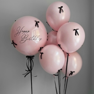 Набор шаров с гелием «Розовая Классика» фото