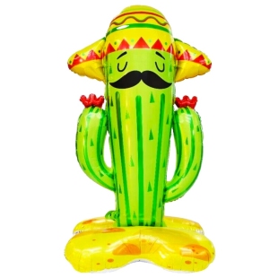 Фольгированный шар "Кактус на подставке" фото