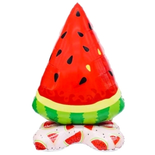 Фольгированный шар на подставке "Арбуз" фото