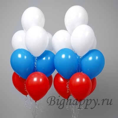 Воздушный фонтан «Триколор Гордо Ввысь» фото