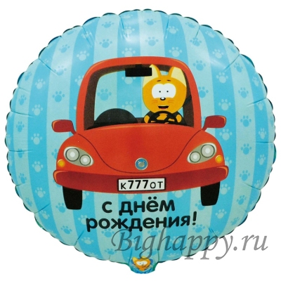Шаркруг Котэ за рулем красной машины