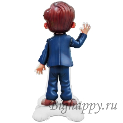 Шарики на подставке Школьник и школьница