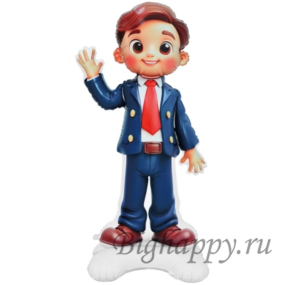 Шарики на подставке Школьник и школьница