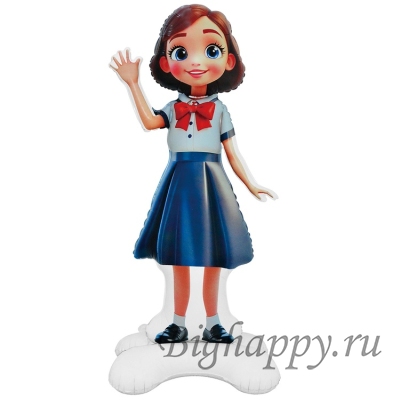 Шарики на подставке Школьник и школьница