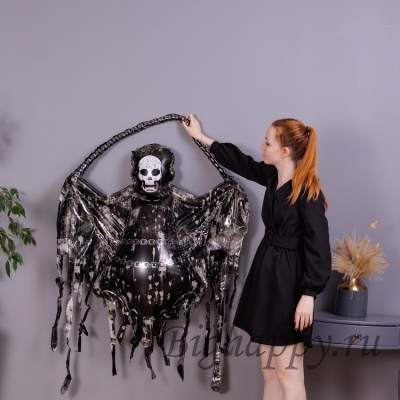 Фольгированный шар Большой скетел в черных лохмотьях