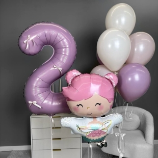 Набор воздушных шаров &laquo;Фея в сиреневых облаках&raquo; фото