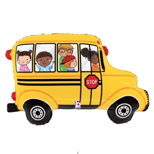 Фольгированный шар &laquo;Жёлтый школьный автобус&raquo; фото