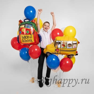 Набор воздушных шаров с гелием «Школьный старт»