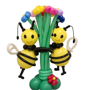 Фигура из шаров &laquo;Пчёлки с цветами&raquo; фото