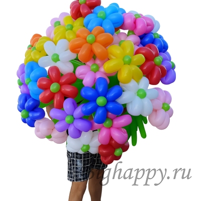 Цветы из воздушных шаров «25 оттенков радости»