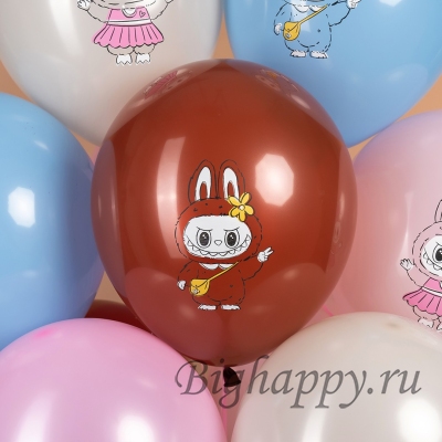 Латексные шары с изображением Лабубу