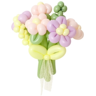 Букет цветов из шаров &laquo;Нежнейший&raquo; с кружевной ленточкой фото