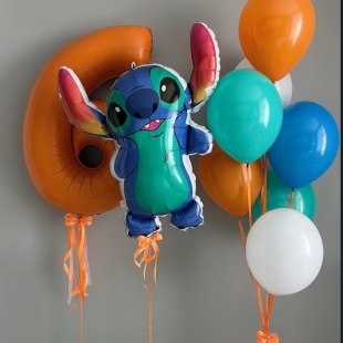 Набор шаров с гелием &laquo;Праздник со Ститчем&raquo; фото