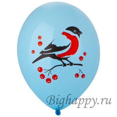 Новогодние шары Снегири и рябина