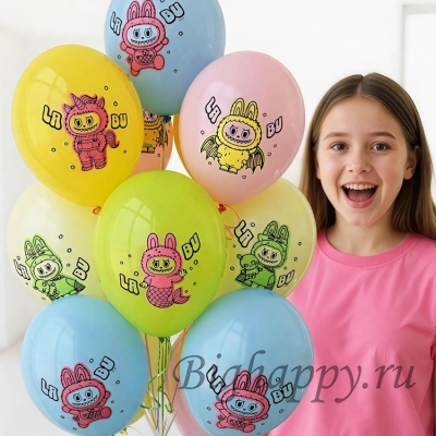 Шарики ассорти с рисунками Labubu