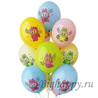 Шарики ассорти с рисунками Labubu