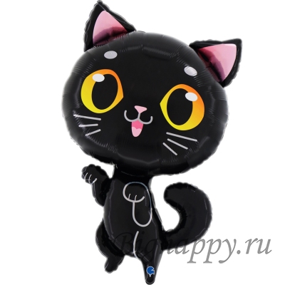Фольгированный шар Милый черный котенок