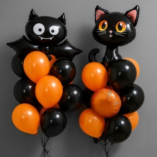 Набор шаров с гелием «Озорной Хэллоуин» фото