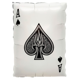 Фольгированный шар "Карта" (король, туз, валет, пик, дама) фото