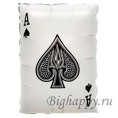 Фольгированный шар Игральная карта  Король, Туз, Дама, Валет