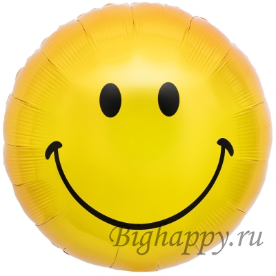 Фольгированный круглый шар Смайл