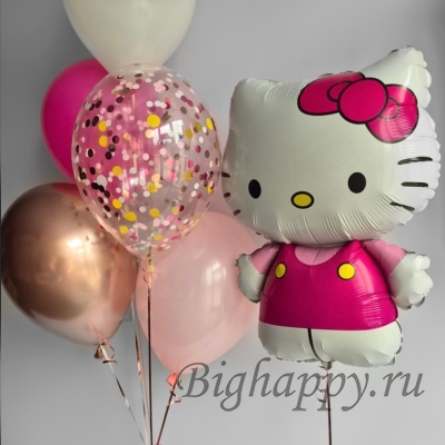 Набор шаров с гелием «Китти Розовое Настроение»