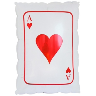 Фольгированный шар "Карта - Туз червей" фото