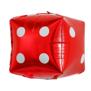 Фольгированный шар "Игральный куб - покер, кости" фото