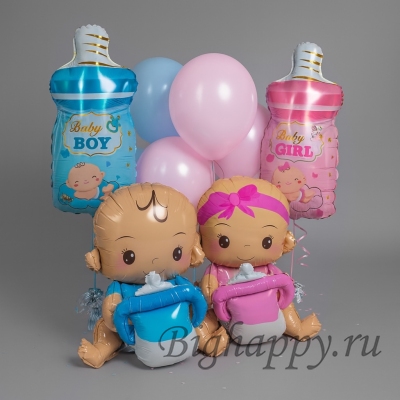 Композиция из воздушных шаров «ГендерСюрприз»