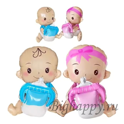 Фольгированный 3D шар «Малыш/Малышка», 51 см