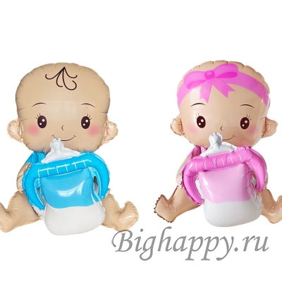 Фольгированный 3D шар «Малыш/Малышка», 51 см