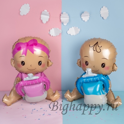 Фольгированный 3D шар «Малыш/Малышка», 51 см