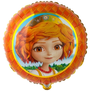 Фольгированный шар-круг с двусторонним рисунком &quot;Царевна Варвара&quot; фото