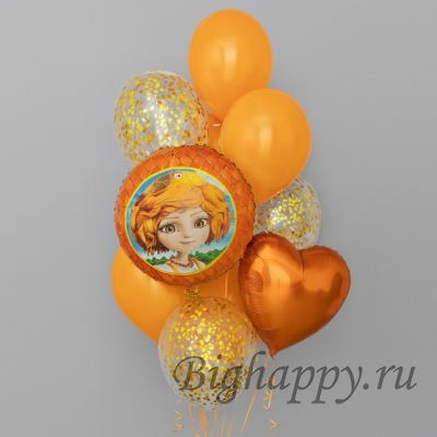 Связка воздушных шаров с принцессой Варварой