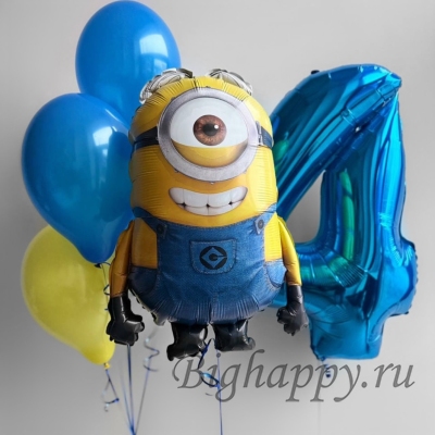 Воздушные шары с гелием «Миньон Party» фото