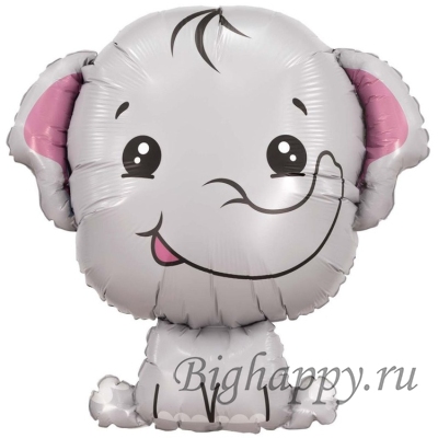 Фольгированный шар Серый слоненок