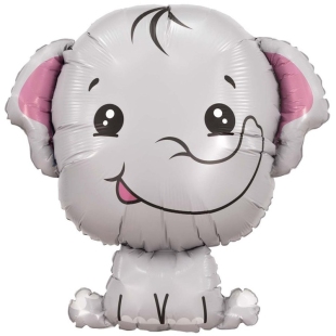 Фольгированный шар "Серый слоненок" фото