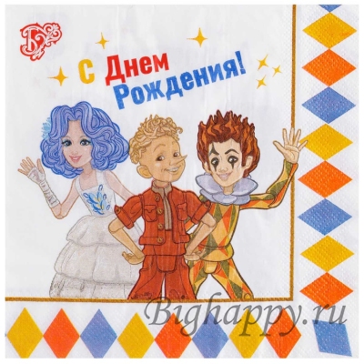 Салфетки бумажные "Буратино" фото