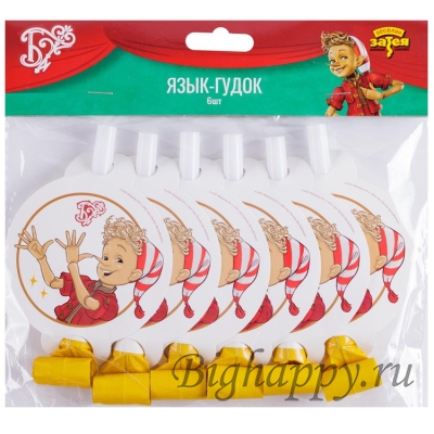 Языкгудок с изображением Буратино, 6 шт.