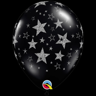 Черный со звездочками