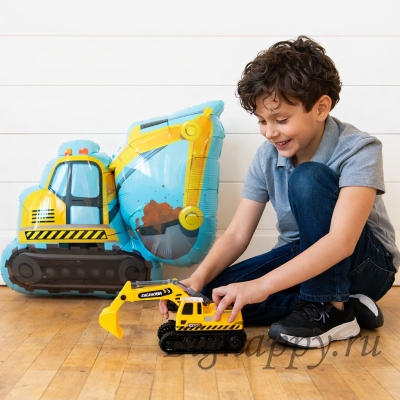 Фольгированный шар "Экскаватор" фото